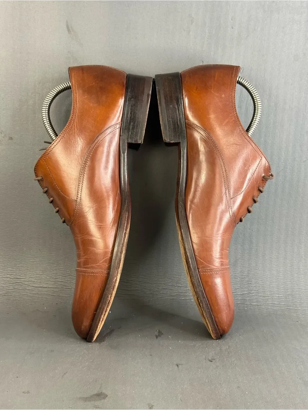 To Boot New York Forley cognac brown leather cap-toe Oxford shoes men’s 9